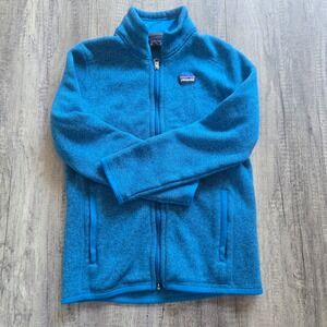 Patagonia Kids Better Sweater Full Zip Fleece Jacket Blue Medium 10 65505